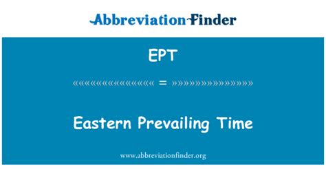 eastern time abbreviation ept
